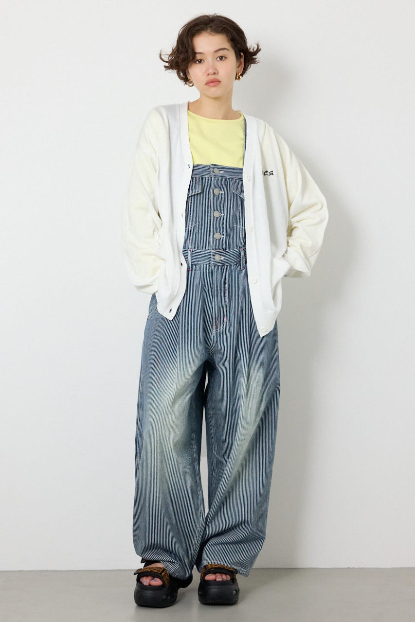 【SS先行アイテム】ネオンカラーロゴニットカーディガン O/WHT FREE