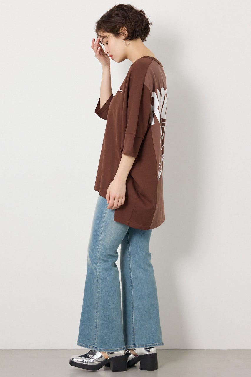 ドッキングドルマンビッグニットトップス BRN FREE