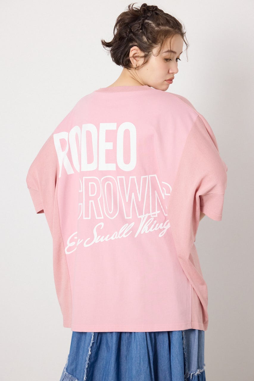 ドッキングドルマンビッグニットトップス L/PNK FREE