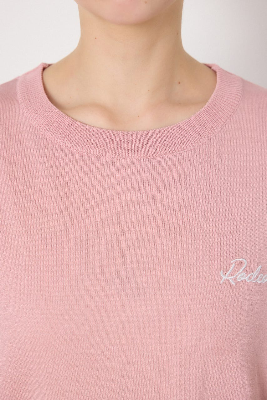 ドッキングドルマンビッグニットトップス L/PNK FREE