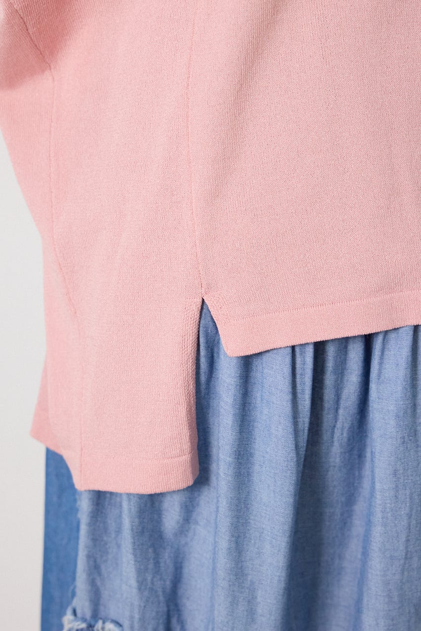 ドッキングドルマンビッグニットトップス L/PNK FREE