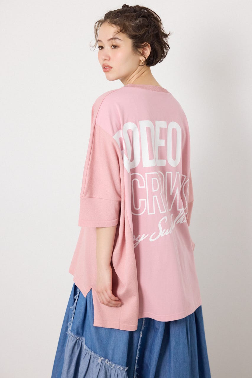 ドッキングドルマンビッグニットトップス L/PNK FREE