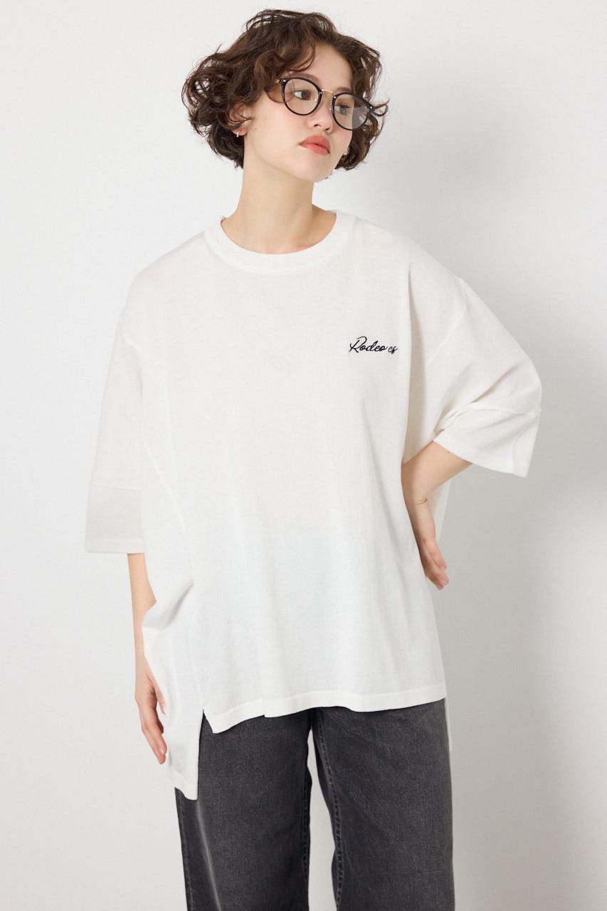 ドッキングドルマンビッグニットトップス O/WHT FREE