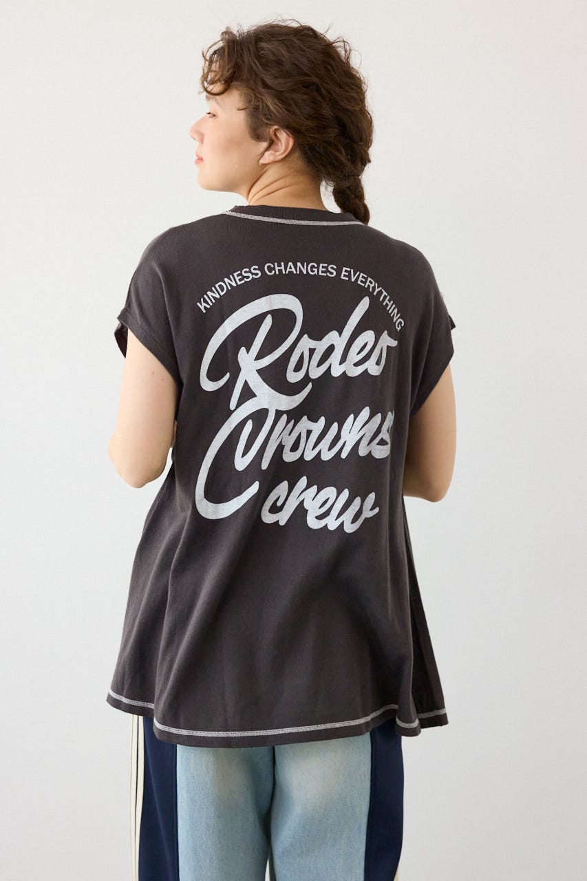 フレンチスリーブロゴニットトップス C.GRY FREE