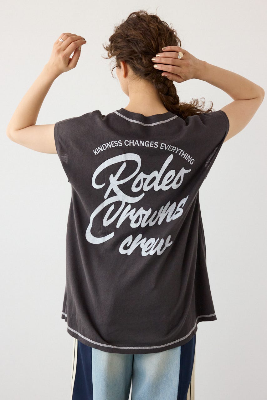 フレンチスリーブロゴニットトップス C.GRY FREE