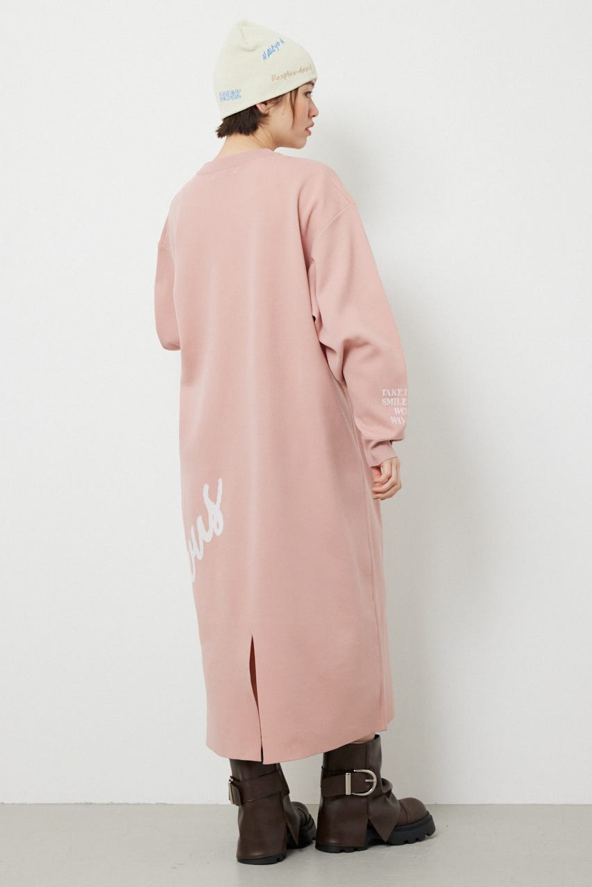 マキシロゴニットワンピース L/PNK FREE