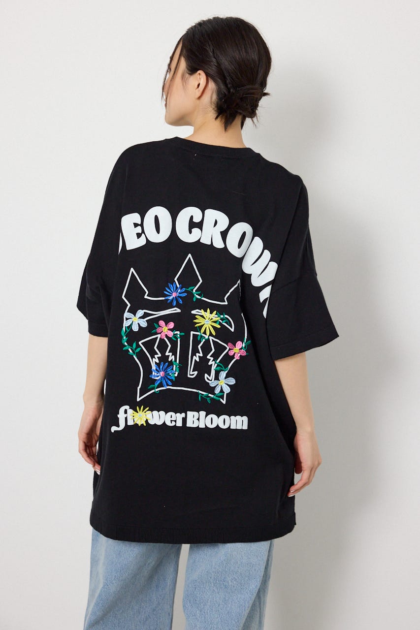 フラワークラウンニットワンピース BLK FREE