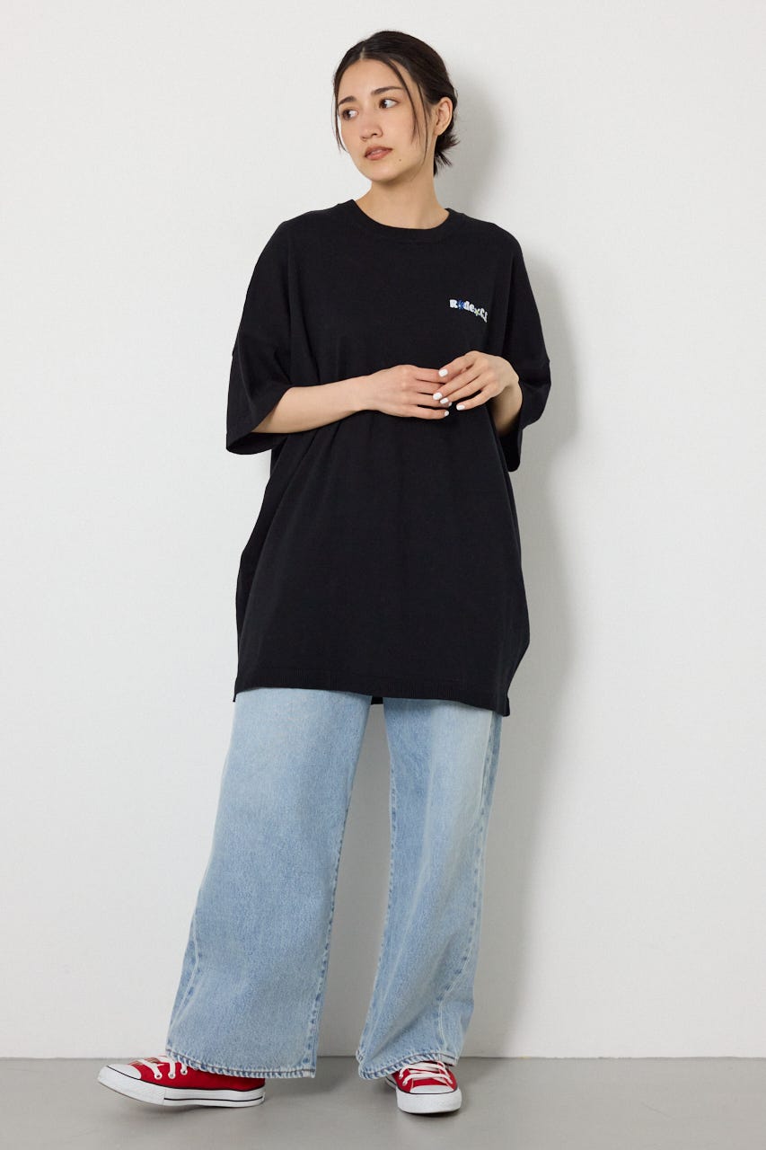 フラワークラウンニットワンピース BLK FREE
