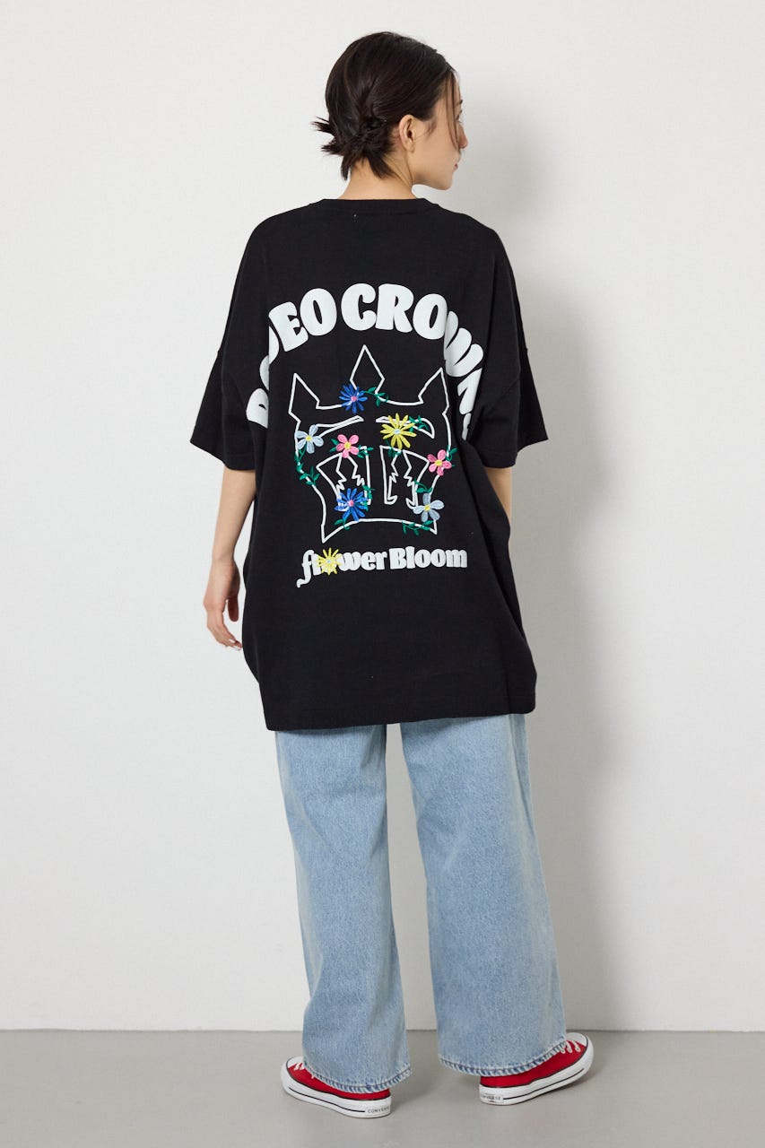 フラワークラウンニットワンピース BLK FREE