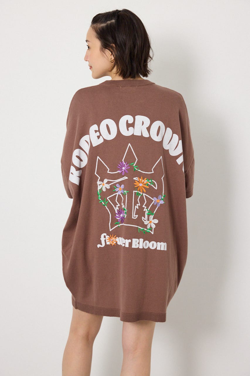 フラワークラウンニットワンピース BRN FREE