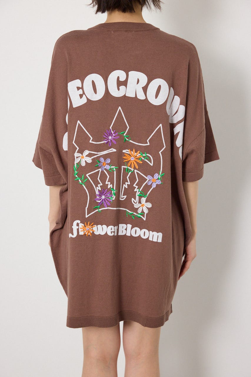 フラワークラウンニットワンピース BRN FREE