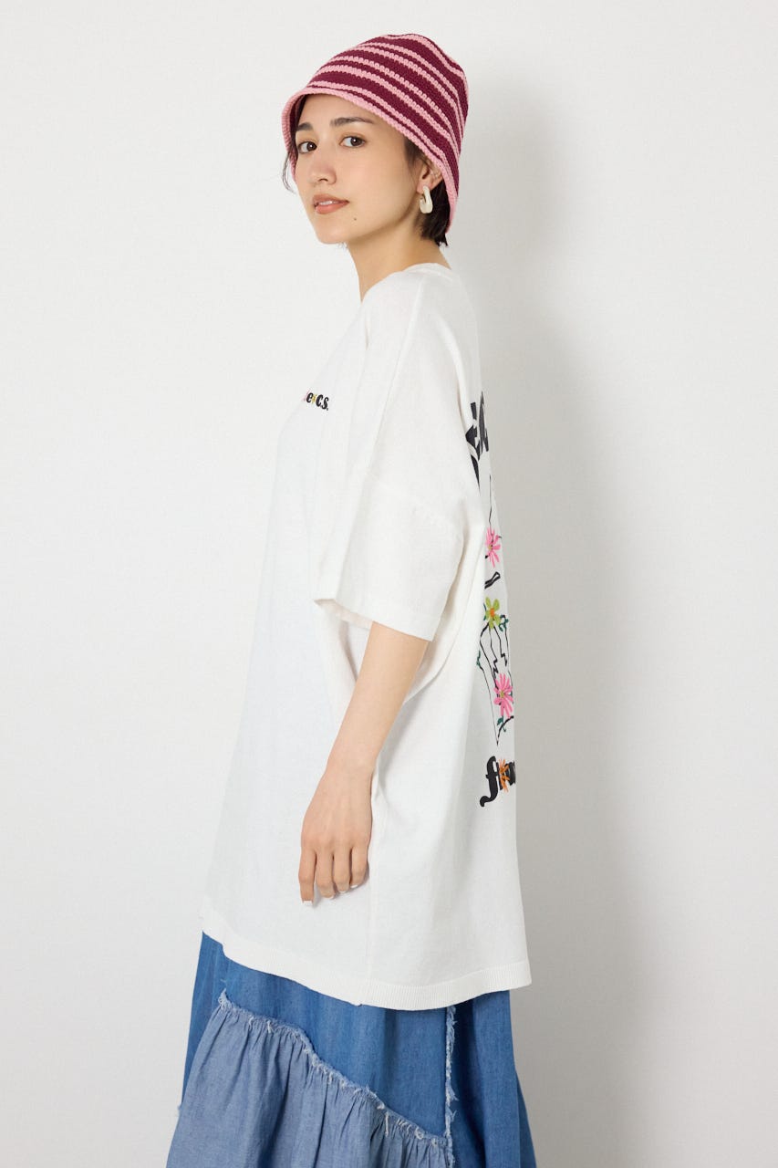 フラワークラウンニットワンピース O/WHT FREE