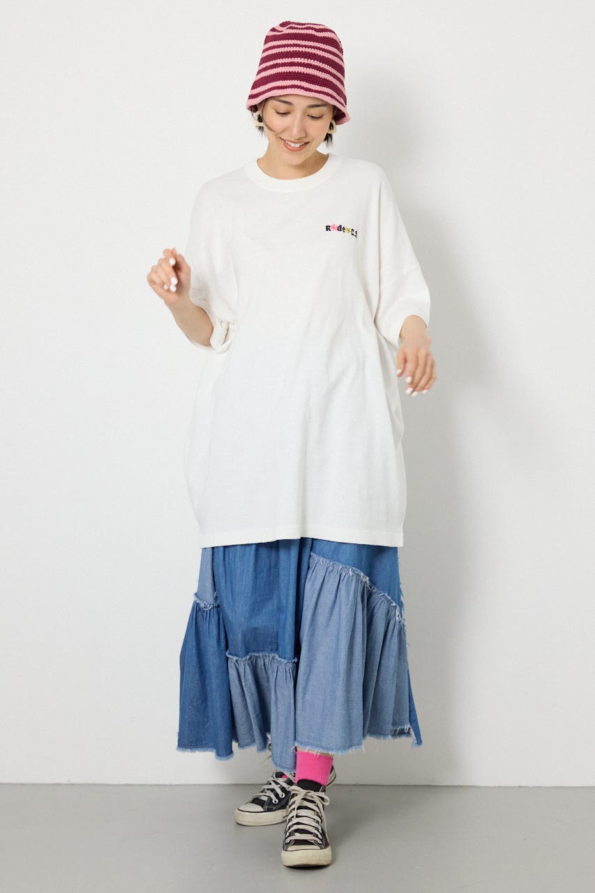 フラワークラウンニットワンピース O/WHT FREE