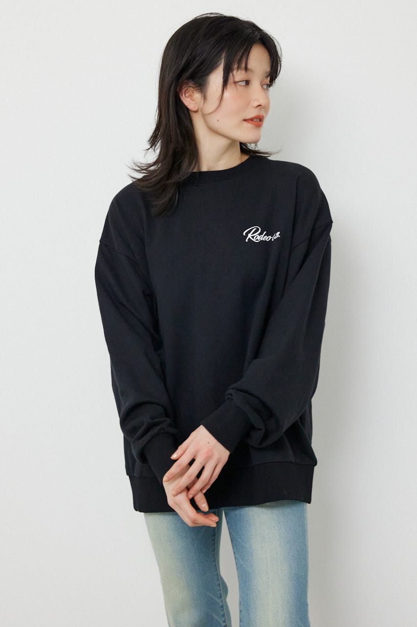 エンボススターロゴスウェットトップス BLK FREE