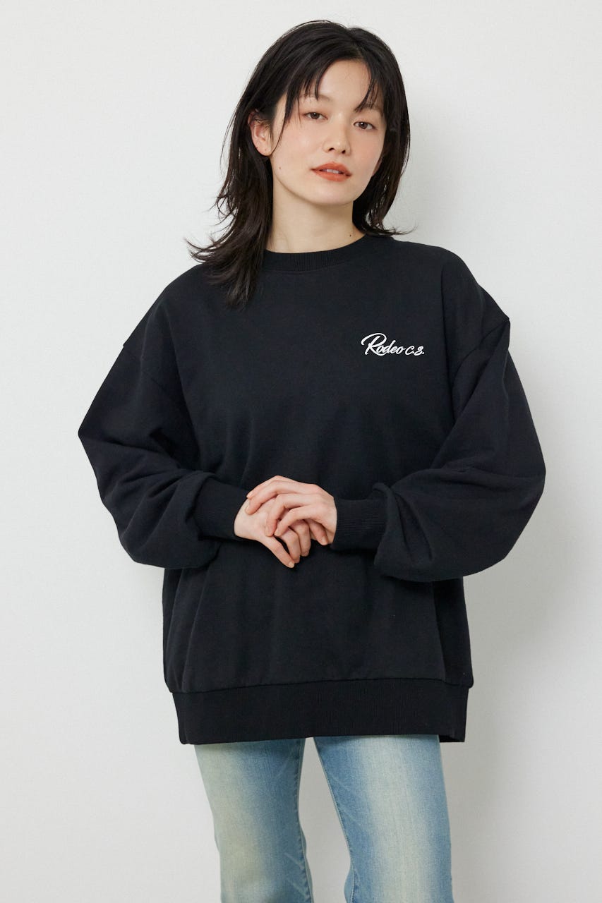 エンボススターロゴスウェットトップス BLK FREE