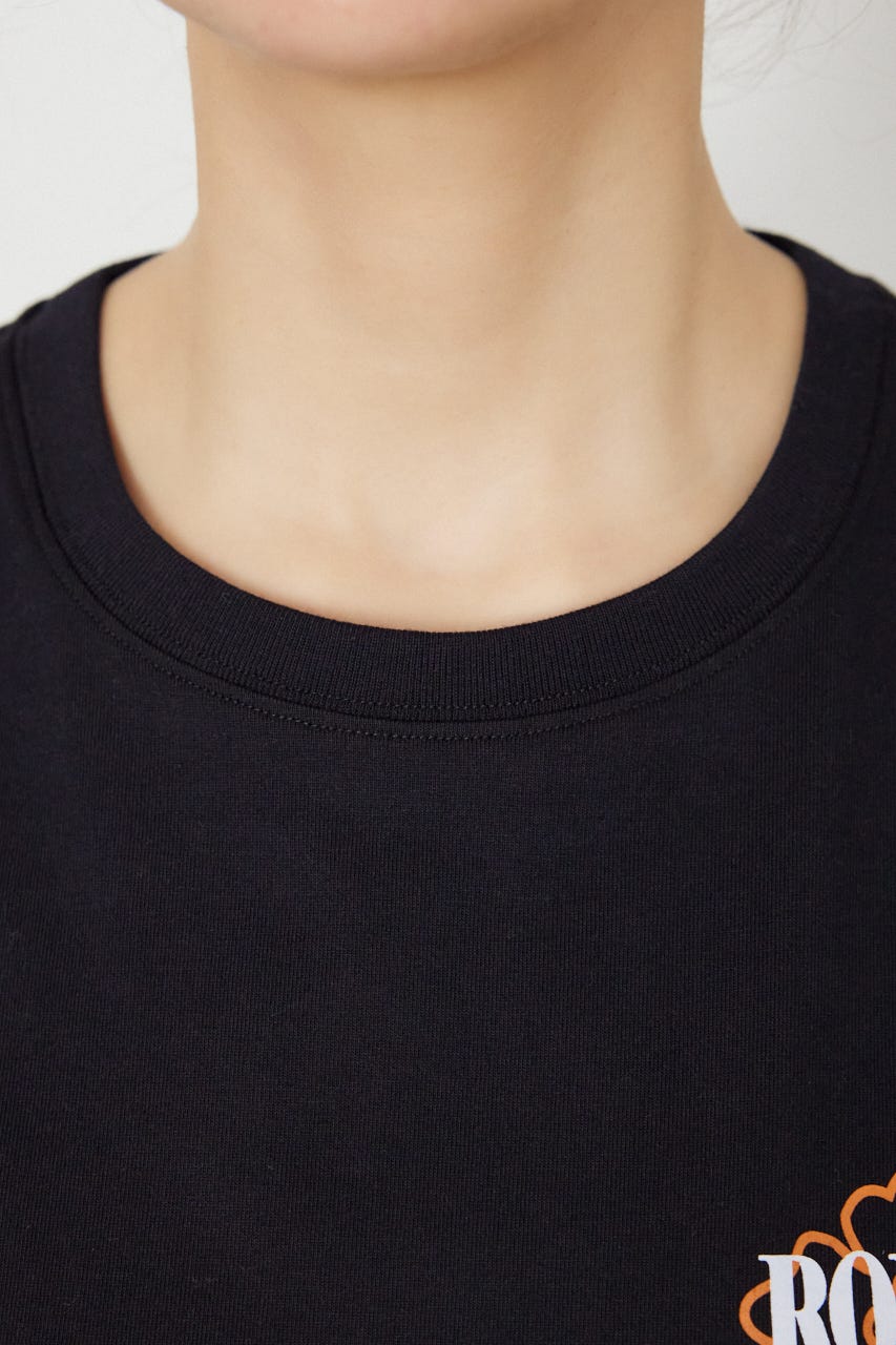 Flower Bloom Embroidery Tシャツ BLK S