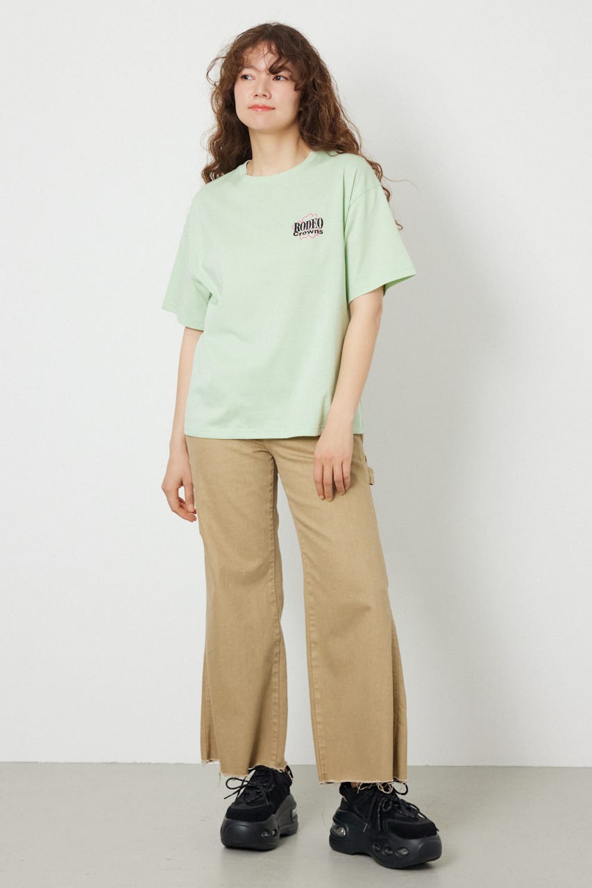 Flower Bloom Embroidery Tシャツ L/GRN S