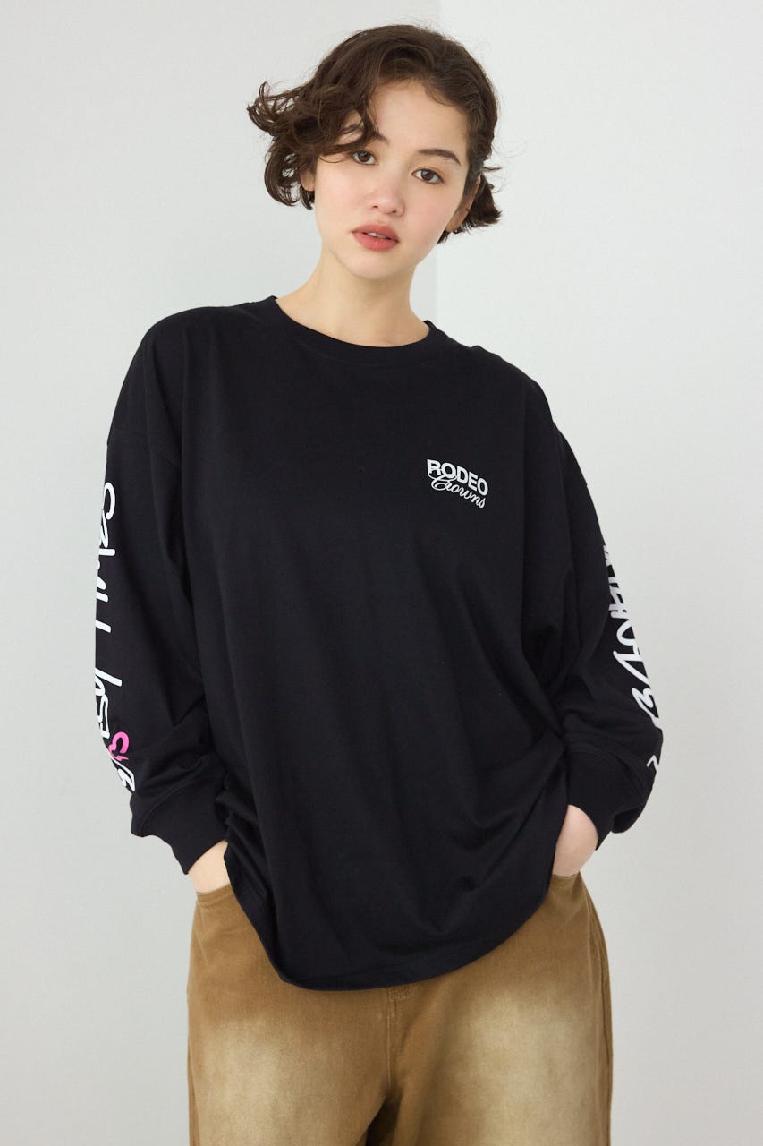 【SS先行アイテム】パッチデザインロングスリーブ Tシャツ BLK FREE
