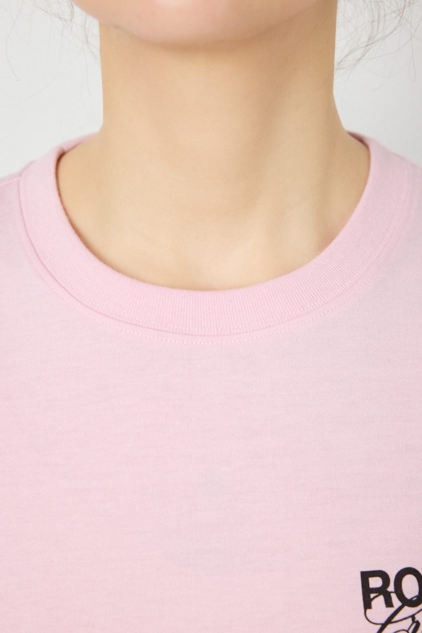 パッチデザインロングスリーブ Tシャツ L/PNK FREE