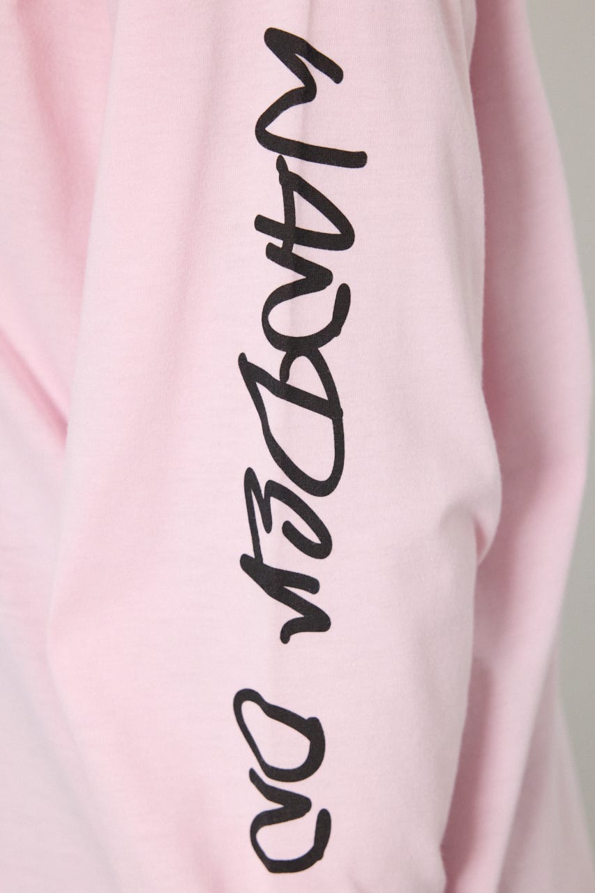 パッチデザインロングスリーブ Tシャツ L/PNK FREE