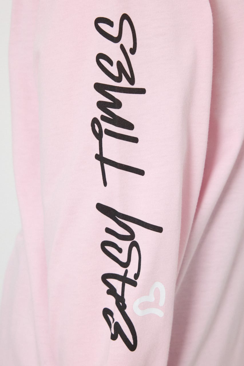 パッチデザインロングスリーブ Tシャツ L/PNK FREE