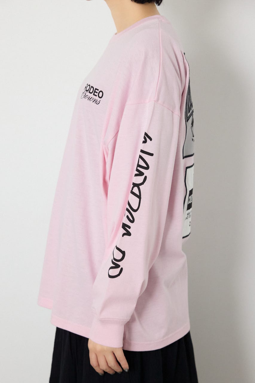 【SS先行アイテム】パッチデザインロングスリーブ Tシャツ L/PNK FREE