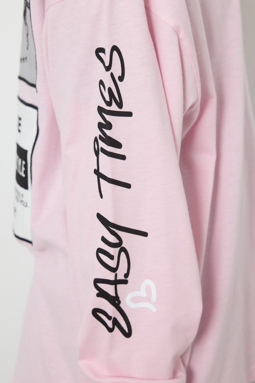 【SS先行アイテム】パッチデザインロングスリーブ Tシャツ L/PNK FREE