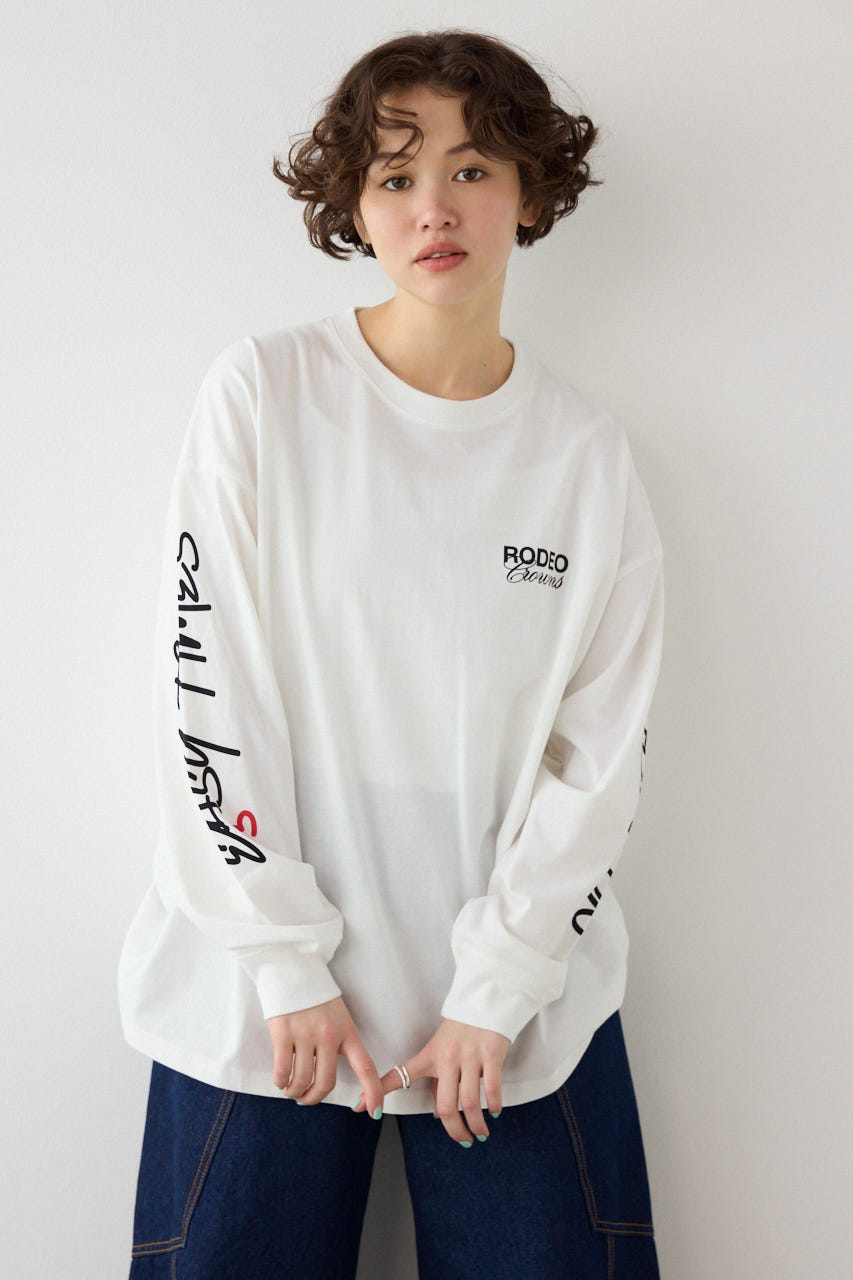 【SS先行アイテム】パッチデザインロングスリーブ Tシャツ O/WHT FREE