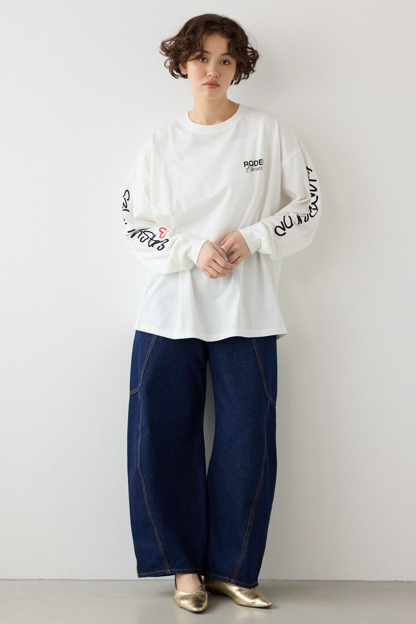 【SS先行アイテム】パッチデザインロングスリーブ Tシャツ O/WHT FREE