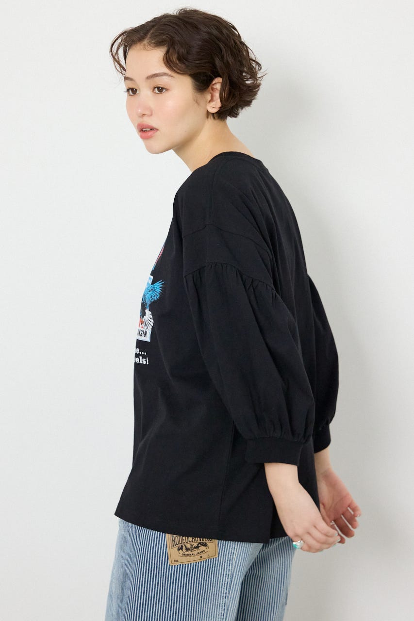 Various バルーンスリーブTシャツ BLK FREE