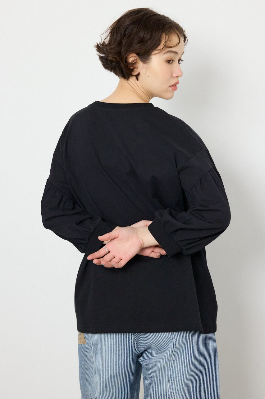 Various バルーンスリーブTシャツ BLK FREE