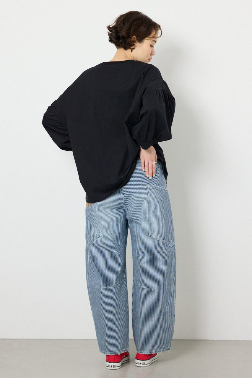 Various バルーンスリーブTシャツ BLK FREE