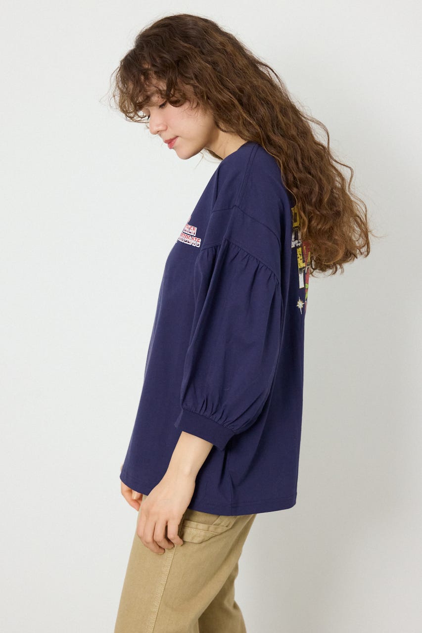 Various バルーンスリーブTシャツ NVY FREE