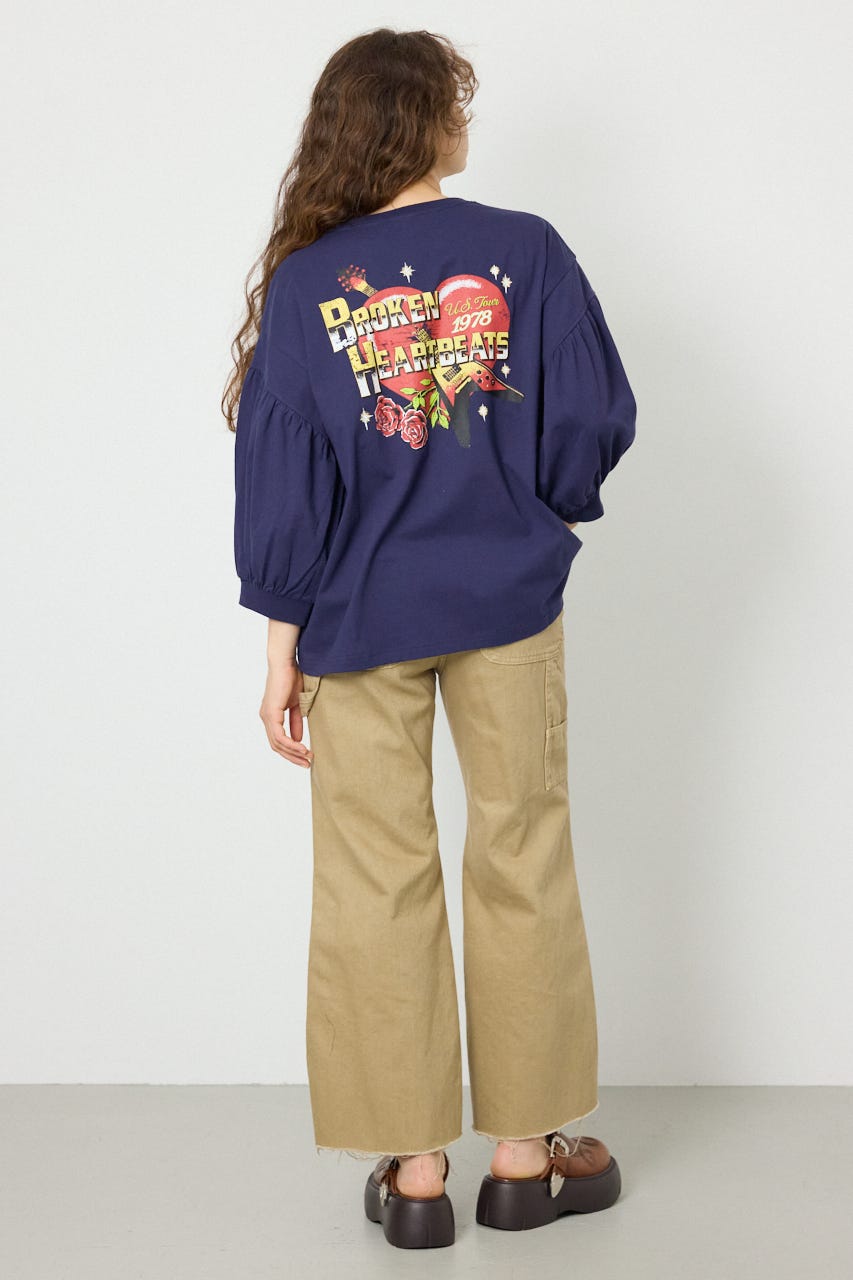 Various バルーンスリーブTシャツ NVY FREE