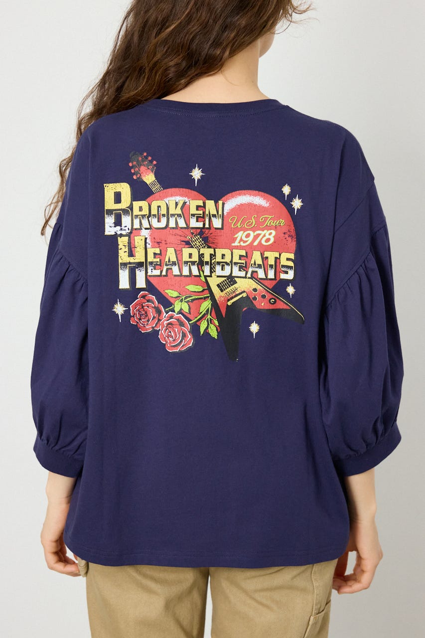 Various バルーンスリーブTシャツ NVY FREE