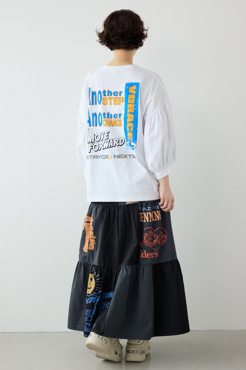 Various バルーンスリーブTシャツ O/WHT FREE