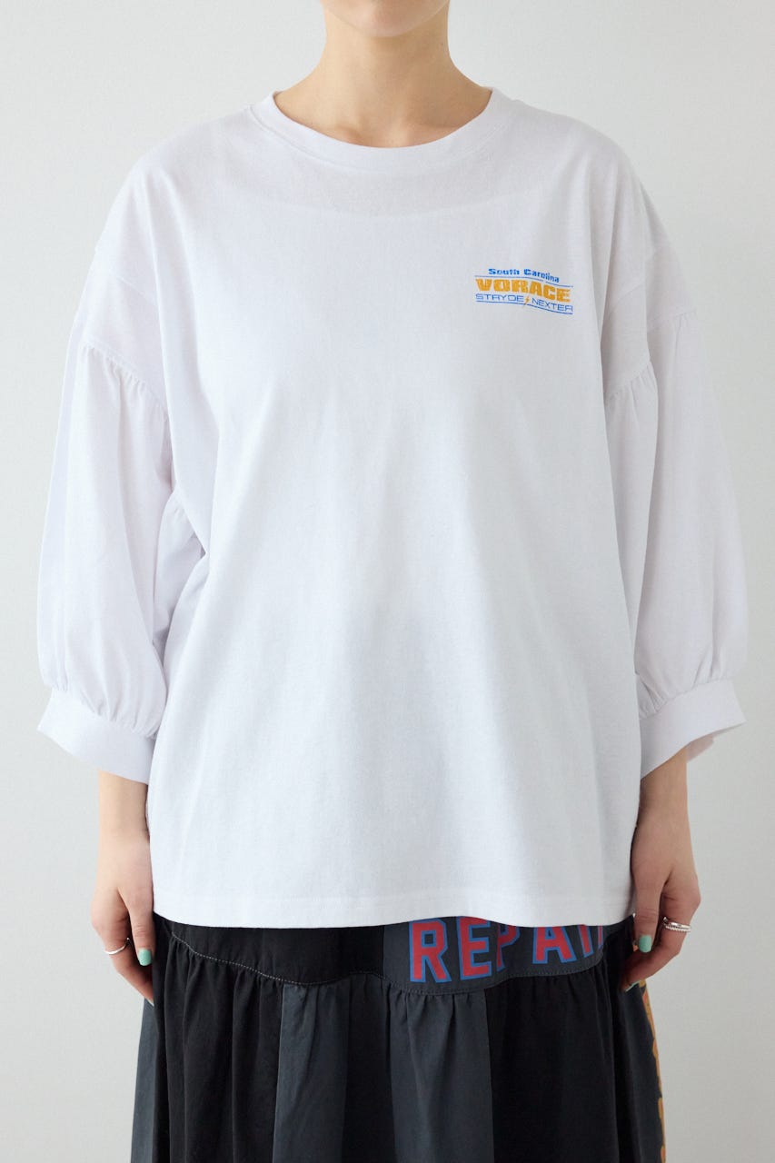 Various バルーンスリーブTシャツ O/WHT FREE