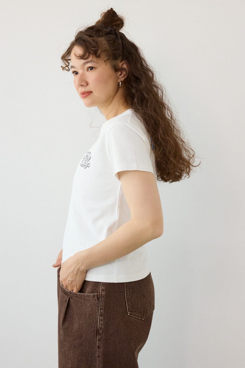 Doodle Cozy days Tシャツ O/WHT FREE
