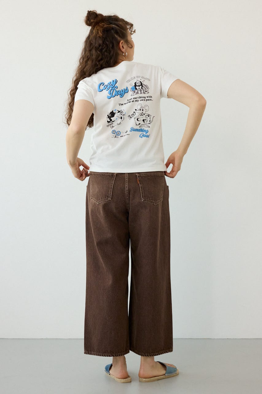 Doodle Cozy days Tシャツ O/WHT FREE