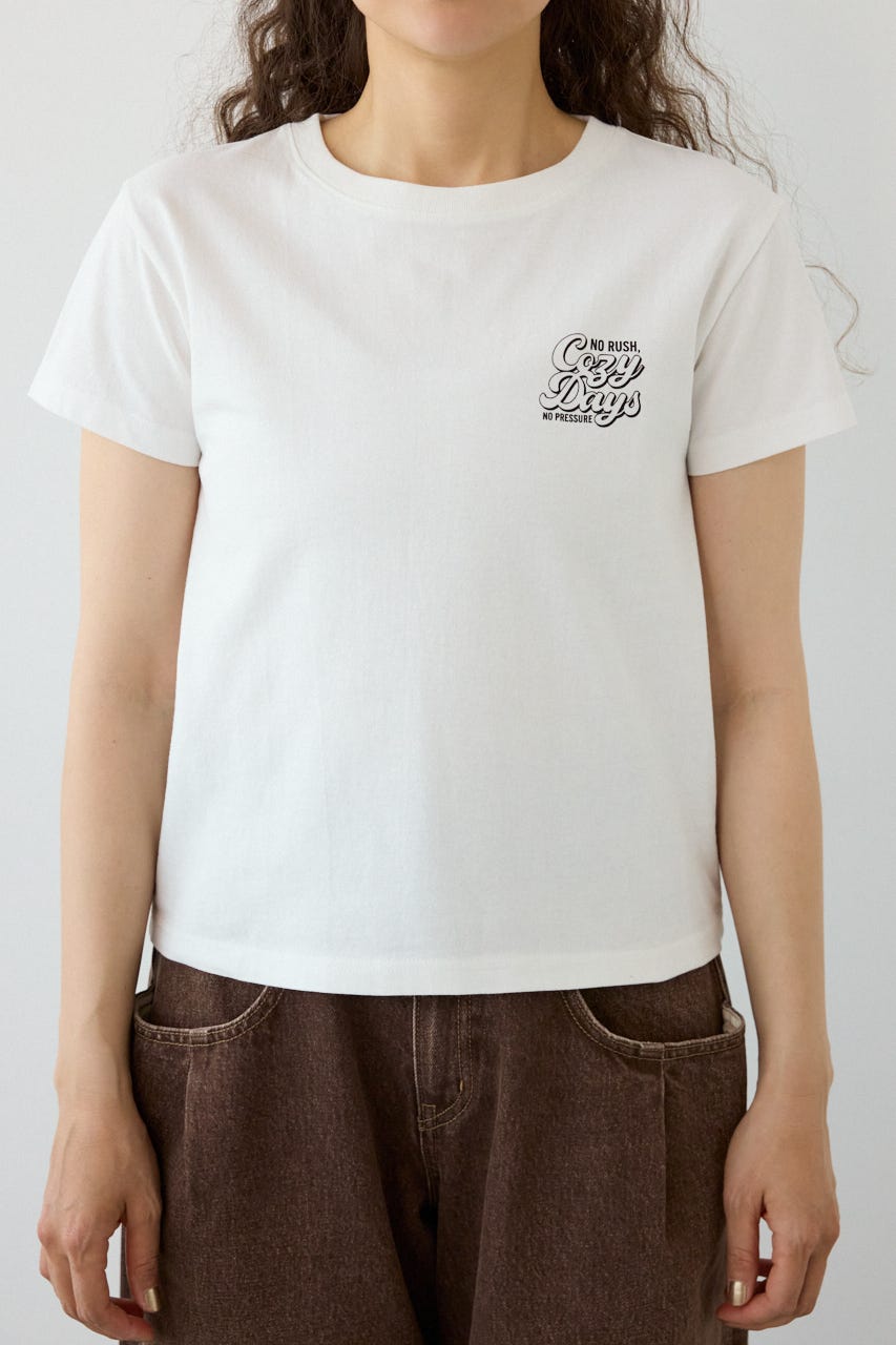 Doodle Cozy days Tシャツ O/WHT FREE