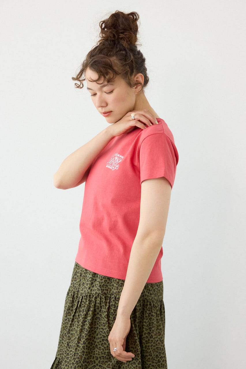 Doodle Cozy days Tシャツ RED FREE