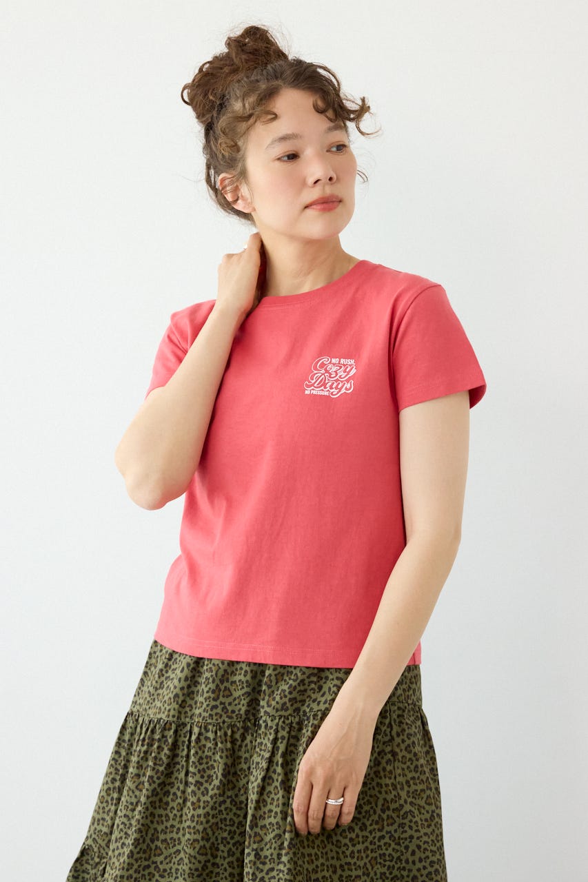 Doodle Cozy days Tシャツ RED FREE