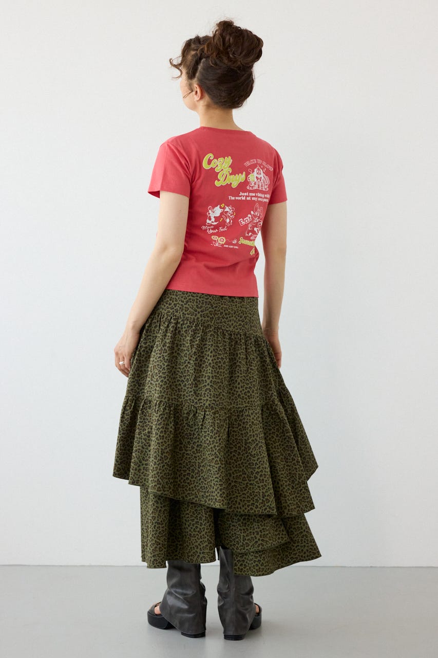 Doodle Cozy days Tシャツ RED FREE
