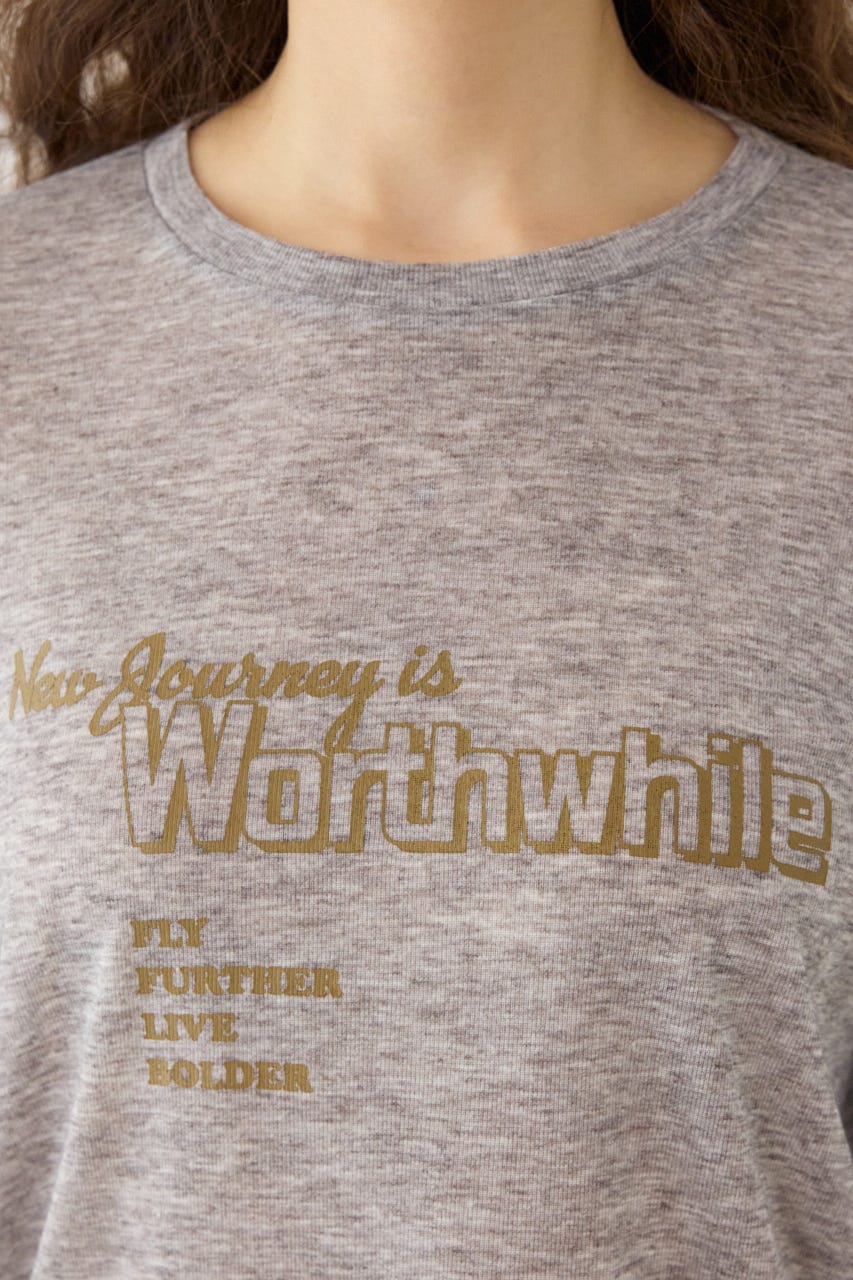 メッセージロングスリーブ Tシャツ T.GRY FREE