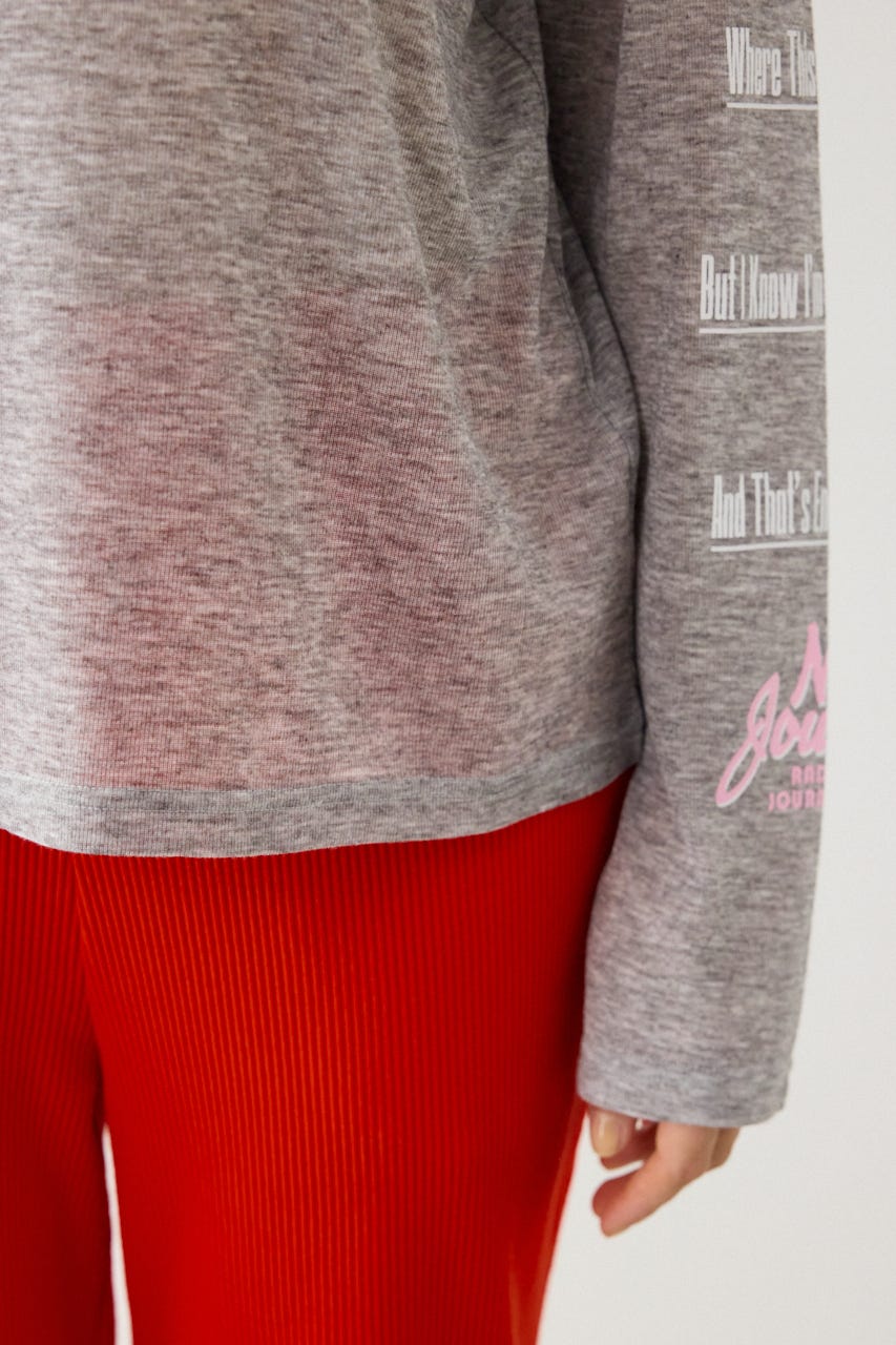 メッセージロングスリーブ Tシャツ T.GRY FREE