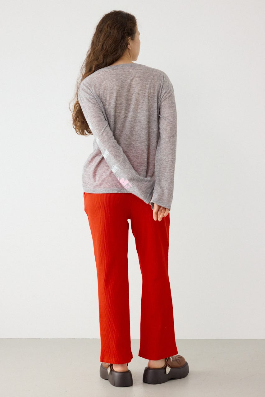 メッセージロングスリーブ Tシャツ T.GRY FREE