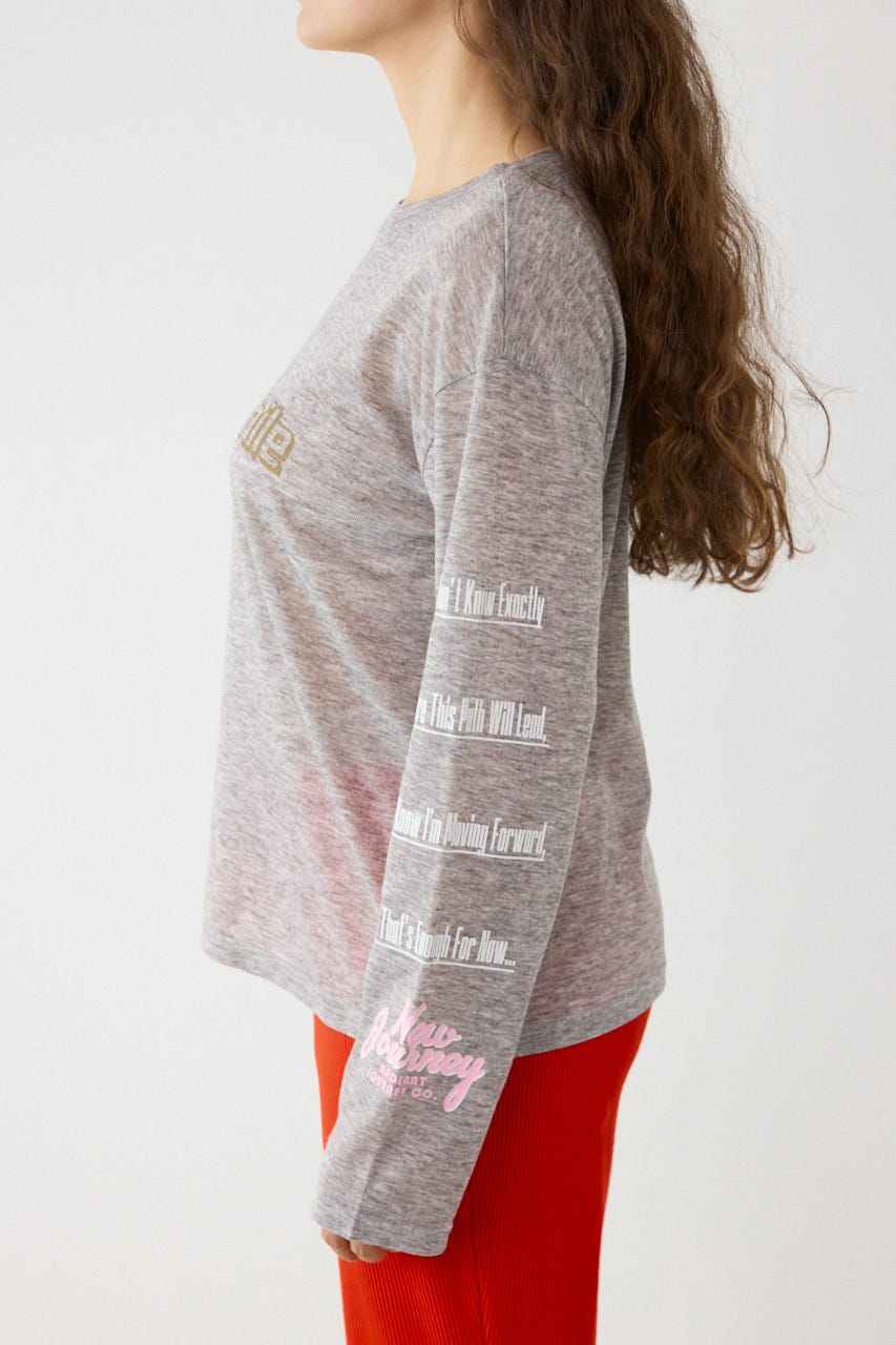 メッセージロングスリーブ Tシャツ T.GRY FREE