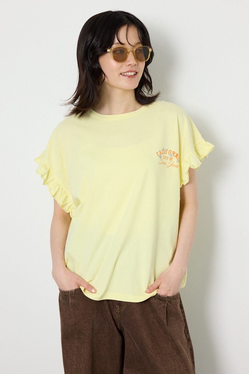 Vintage アソートフリル Tシャツ L/YEL FREE