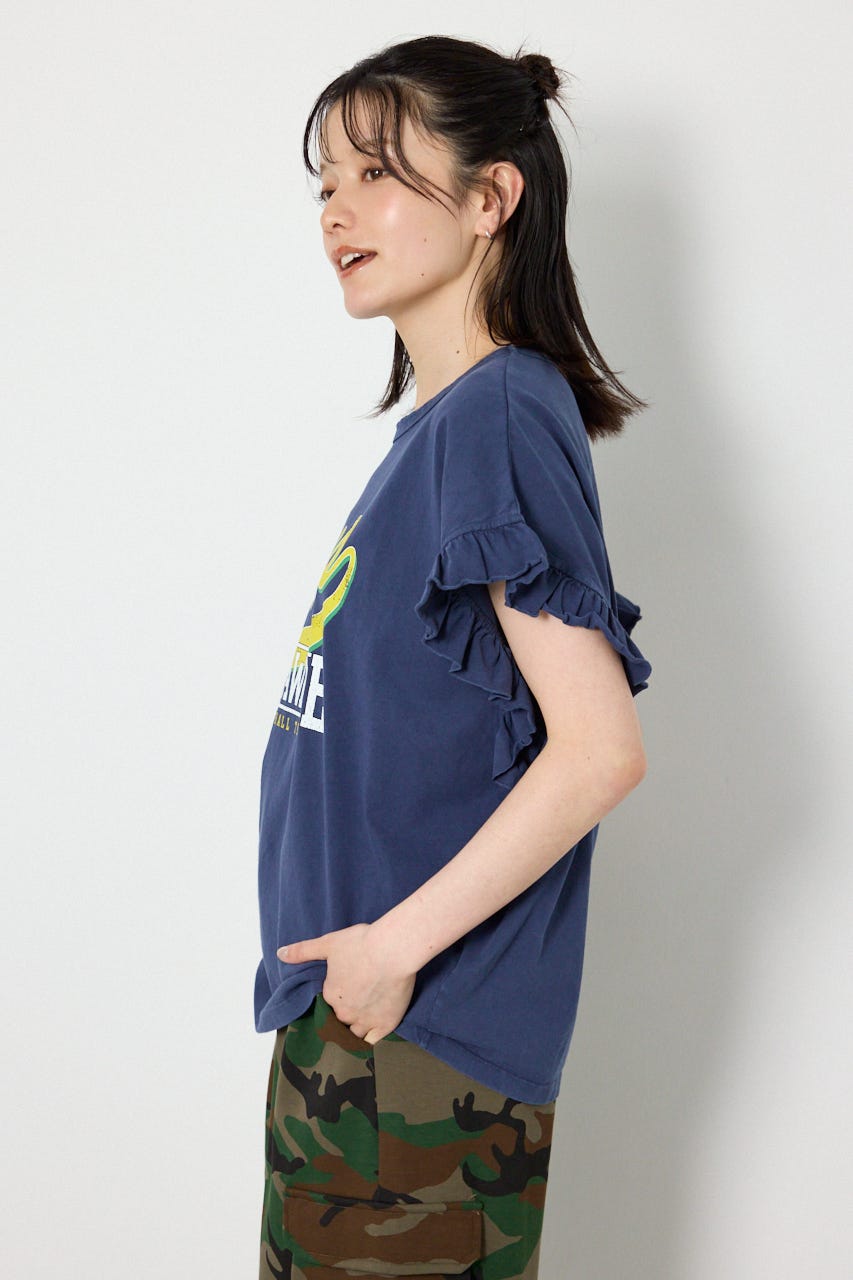 Vintage アソートフリル Tシャツ NVY FREE