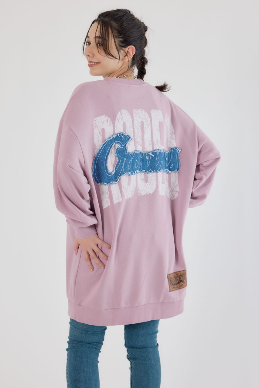 グランジロゴデニムアップリケワンピース L/PNK FREE